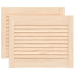 Ante con Design a Lamelle 2 pz 39,5x49,4 cm in Legno di Pino