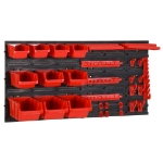 Set da Officina 35 pz Rosso e Nero 77x39 cm in Polipropilene