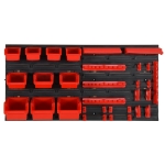 Set da Officina 35 pz Rosso e Nero 77x39 cm in Polipropilene