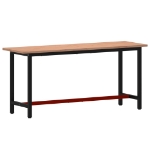 Banco da Lavoro 180x55x81,5 cm Legno Massello Faggio e Metallo