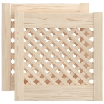 Ante con Design a Reticolo 2 pz 39,5x39,5 cm in Legno di Pino