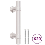 Maniglie per Mobili 20pz Argento 64mm in Acciaio Inox