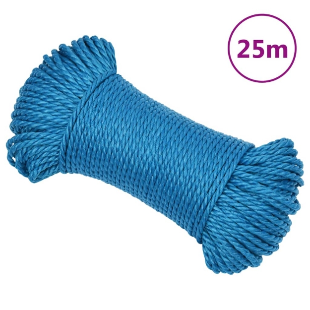 Corda da Lavoro Blu 3 mm 25 m in Polipropilene