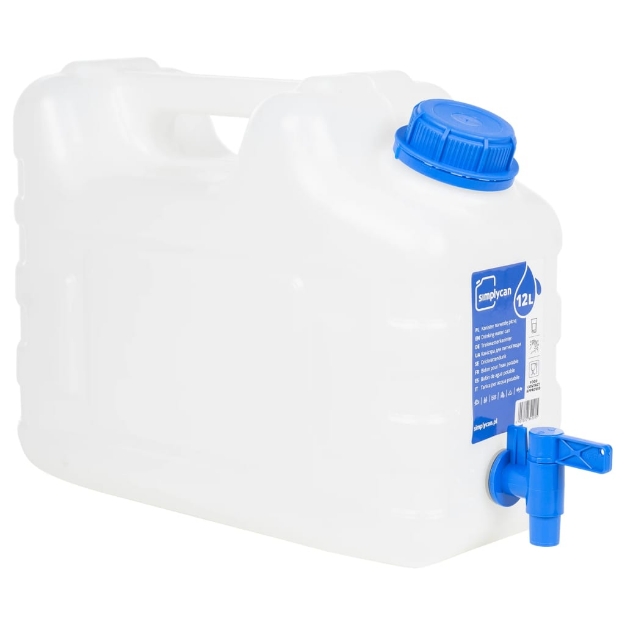 Contenitore Acqua con Rubinetto Trasparente 10 L in Plastica