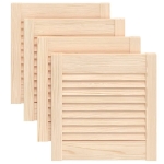 Ante con Design a Lamelle 4 pz 39,5x39,4 cm in Legno di Pino