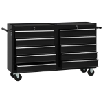 Carrello Porta Attrezzi con 5 Cassetti Nero 69x33x77 cm Acciaio