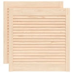 Ante con Design a Lamelle 2 pz 61,5x59,4 cm in Legno di Pino