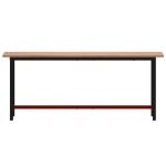 Banco da Lavoro 200x55x81,5 cm Legno Massello Faggio e Metallo