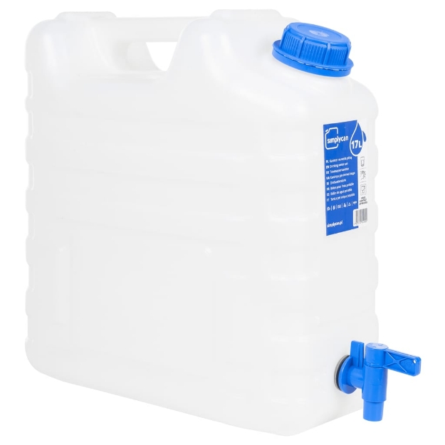 Contenitore Acqua con Rubinetto Trasparente 15 L in Plastica