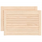 Ante con Design a Lamelle 2 pz 39,5x59,4 cm in Legno di Pino