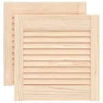 Ante con Design a Lamelle 2 pz 39,5x39,4 cm in Legno di Pino