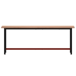 Banco da Lavoro 220x55x81,5 cm Legno Massello Faggio e Metallo