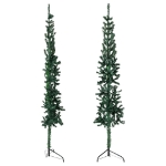 Albero Natale Artificiale Sottile a Metà Supporto Verde 150 cm