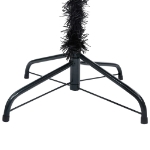 Albero di Natale Preilluminato con Palline Nero 120 cm PVC