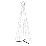 Albero di Natale a Cono Bianco Freddo 200 LED 70x180 cm