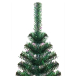 Albero di Natale Artificiale Punte Iridescenti Verde 240 cm PVC