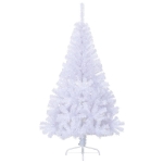 Albero di Natale Artificiale Metà con Supporto Bianco 120cm PVC