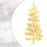 Albero di Natale Preilluminato con Vaso Bianco 180 cm in PVC