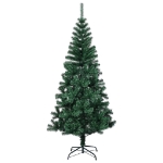 Albero di Natale Artificiale Punte Iridescenti Verde 180 cm PVC