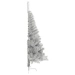 Albero di Natale a Metà con Supporto Argento 150 cm PET