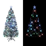 Albero di Natale Preilluminato con Supporto 150 cm Fibra Ottica