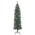 Albero di Natale Artificiale Sottile con Base 240 cm PVC