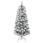 Albero Natale Artificiale Incernierato con Neve Fioccata 120 cm