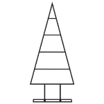 Albero di Natale Decorativo in Metallo Nero 60 cm