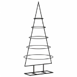 Albero di Natale Decorativo in Metallo Nero 90 cm