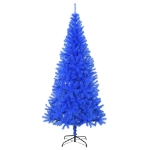 Albero di Natale Artificiale con Base Blu 240 cm PVC