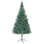 Albero di Natale Artificiale con Pigne 210 cm