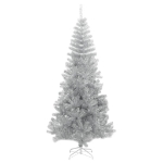 Albero di Natale Artificiale con Supporto Argento 210 cm PET