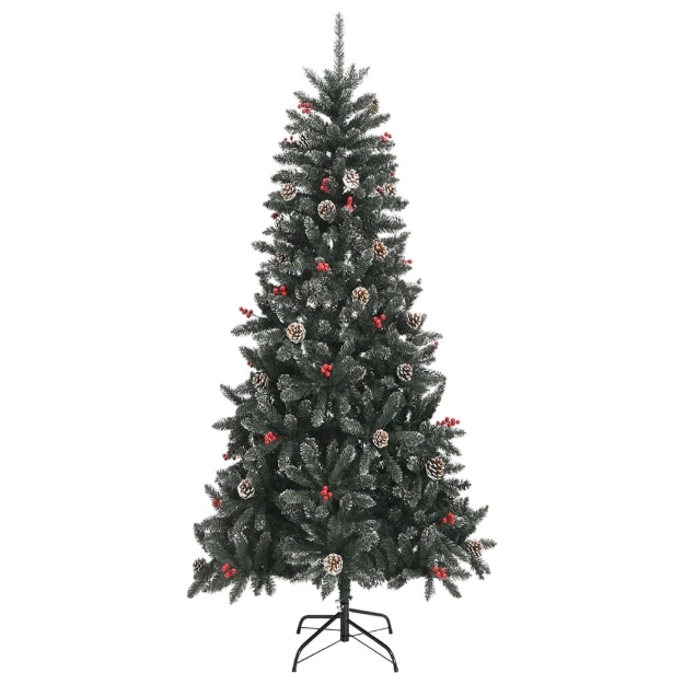 Albero di Natale Artificiale con Base Verde 240 cm PVC