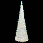 Albero di Natale Artificiale Pop-up con 50 LED Bianco 120 cm