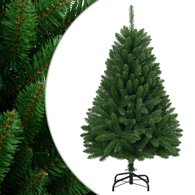 Albero di Natale Artificiale Incernierato con Base Verde 150 cm