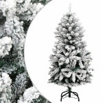 Albero Natale Artificiale Incernierato con Neve Fioccata 150 cm