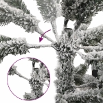 Albero Natale Artificiale Incernierato con Neve Fioccata 150 cm