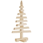 Albero di Natale Decorativo in Legno 60 cm Legno Massello Pino