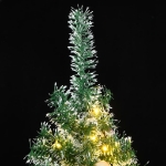 Albero di Natale Artificiale con 300 LED Palline e Neve 180 cm