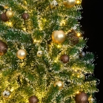 Albero di Natale Artificiale con 300 LED Palline e Neve 240 cm