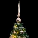 Albero Natale Artificiale 150 LED Palline e Neve Fioccata 120cm