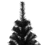 Albero di Natale Artificiale Sottile con Base Nero 210 cm PVC