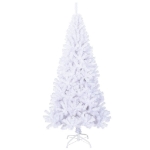 Albero di Natale Artificiale con Rami Spessi Bianco 210 cm PVC