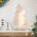 Albero di Natale Decorativo in Legno 80 cm Legno Massello Pino