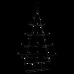 Albero di Natale Decorativo in Metallo Nero 140 cm