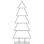 Albero di Natale Decorativo in Metallo Nero 150 cm