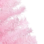 Albero di Natale Preilluminato con Palline Rosa 150 cm PVC