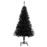 Albero di Natale Artificiale con Supporto Nero 120 cm PVC