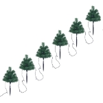 Sentiero Alberi di Natale 6 pz con LED Bianco Caldo 45 cm PVC