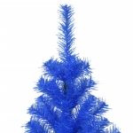 Albero di Natale Artificiale Sottile con Base Blu 210 cm PVC